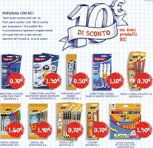 buoni sconto BIC 10 euro
