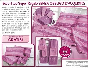 GRATIS Set Matrimoniale e asciugamani