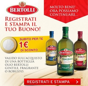 Buoni Sconto da stampare bertolli 1 euro