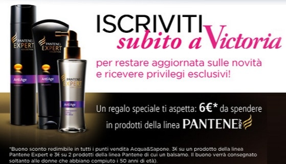 Buono sconto Pantene Victoria 50