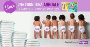 Vinci pannolini Pampers con Pubblibaby