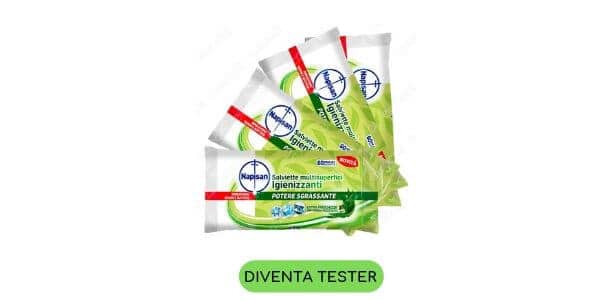 diventa tester napisan salviette igienizzanti