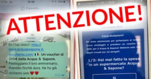 Falso voucher Acqua & Sapone truffa Acqua & Sapone