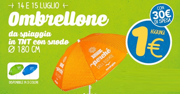 Offerta Ombrellone 1 euro