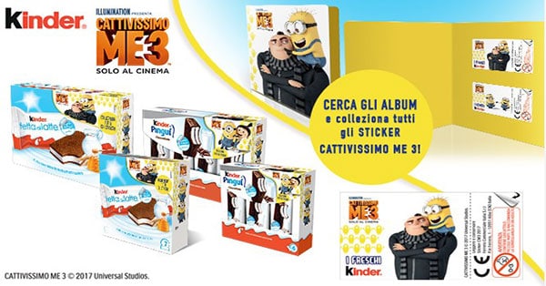 Cattivissimo Me in Omaggio con Kinder