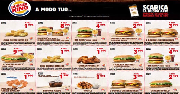 Buoni Sconto Burger King