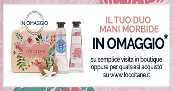 Scatolina L'Occitane con 2 creme mani in omaggio