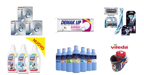 Buoni Sconto Lines, Felce Azzurra, Vileda, Lysoform, Hydro e Demak'Up