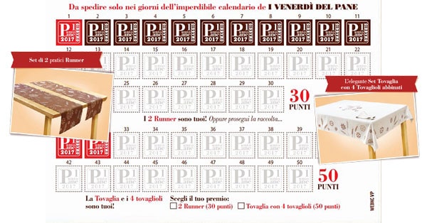 scheda punti Mulino Bianco