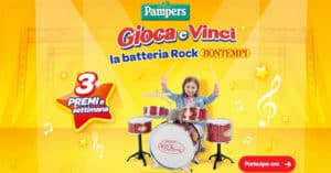 Concorso Pampers Gioca e vinci la Batteria Rock