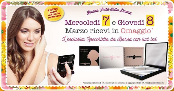 Specchietto da borsa in omaggio per la Festa della Donna