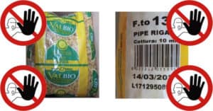 Parassiti nella pasta di semola BIO del marchio Valbio, lotto ritirato