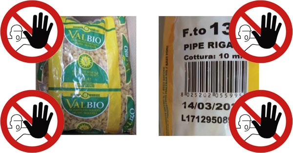 Parassiti nella pasta di semola BIO del marchio Valbio, lotto ritirato