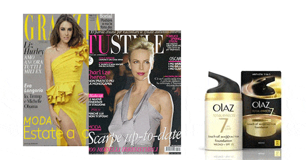 Campione omaggio crema olaz TuStyle e Grazia