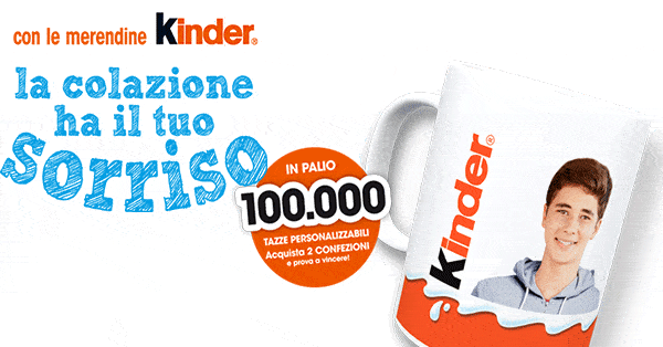 Concorso Kinder la colazione ha il tuo sorriso