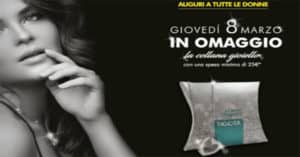 Collana gioiello in omaggio per la Festa della Donna Collana gioiello in omaggio