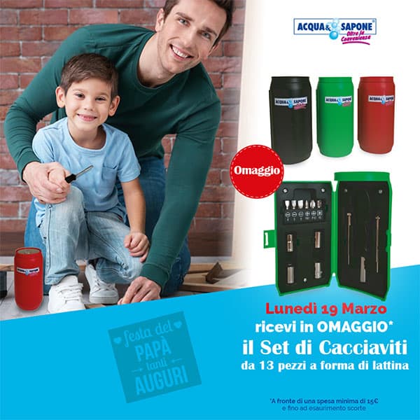 Set cacciaviti in omaggio da Acqua & Sapone