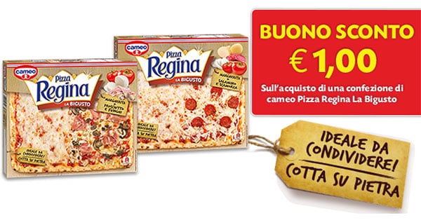 Buono sconto 1 euro pizza Regina La Bigusto