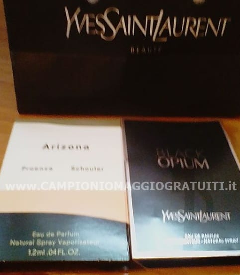 Campioni omaggio profumo Black Opium di YSL