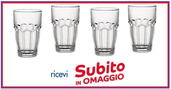 bicchieri Bormioli in regalo