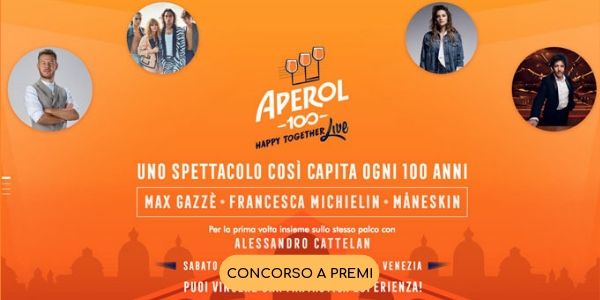 concorso aperol happy togheter live