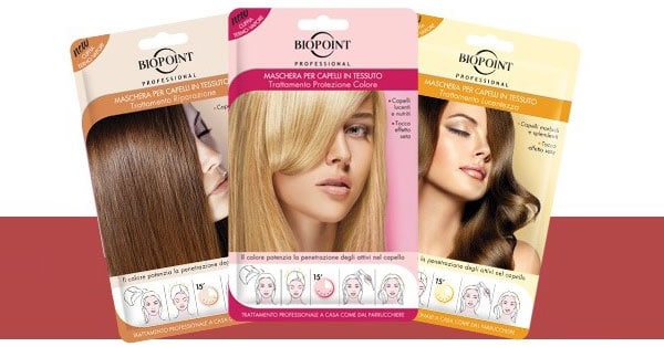 tester Biopoint maschere in tessuto per capelli