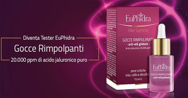 tester delle Gocce Rimpolpanti Euphidra