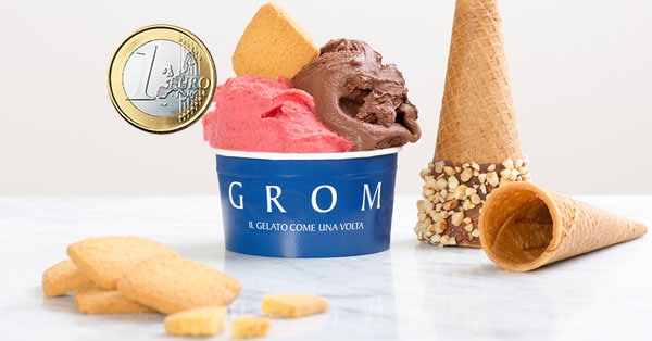 Gelato GROM a 1 euro