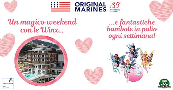 Concorso Vinci un magico weekend Winx Club con Original Marines