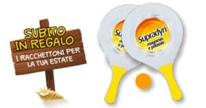 Racchettoni da spiaggia in omaggio con Supradyn Magnesio e Potassio
