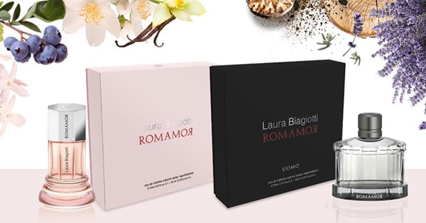 tester dei profumi RomamoR di Laura Biagiotti