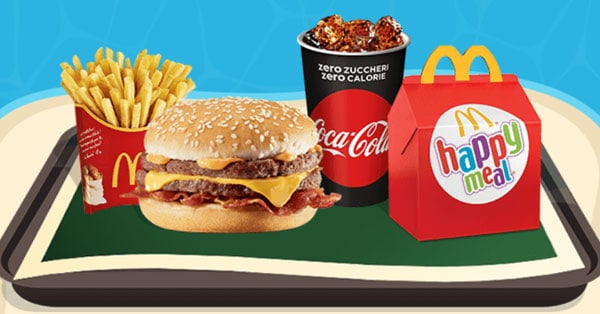 Menu Crispy McBacon o McChicken + Happy Meal a 8 Euro
