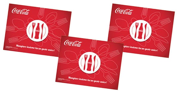 Tovaglietta Coca-Cola in regalo