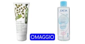 Acqua micellare Lycia e gel doccia Bottega Verde in omaggio