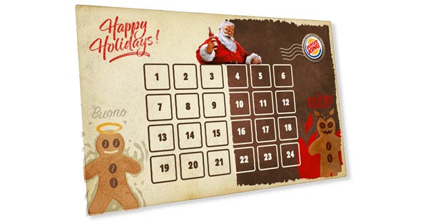Calendario dell'Avvento Burger King