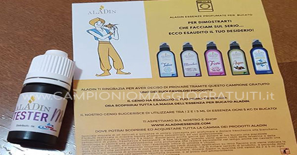 Campioni omaggio essenze Aladin