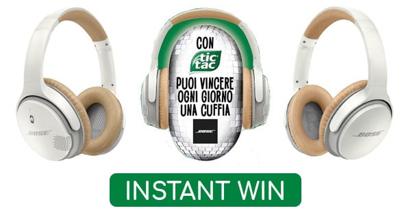 Concorso Con Tic Tac in palio ogni giorno una cuffia Bose