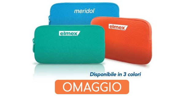 Astuccio Tucano in omaggio con Elmex e Meridol