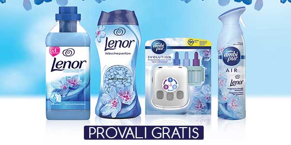 Prova gratis il tuo profumo Lenor preferito