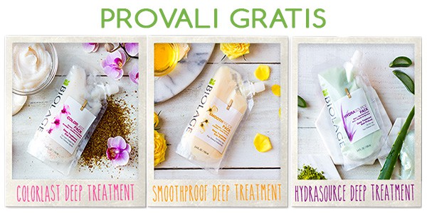 Diventa tester biolage deep treatments
