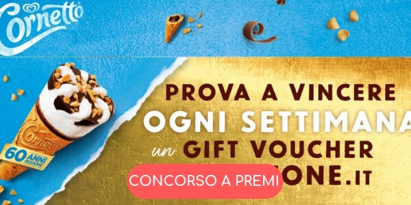 concorso a premi cornetto algida 60 anni insieme