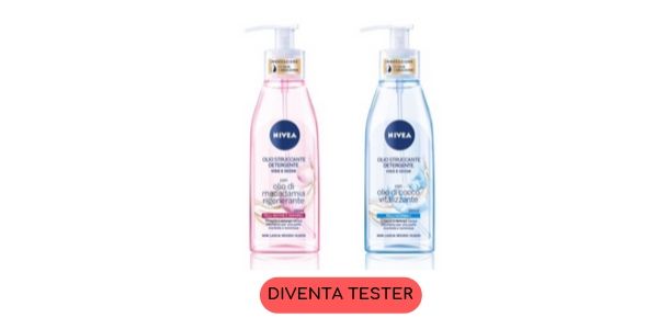 diventa tester nivea olio struccante