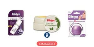 Prodotti labbra Blistex omaggio