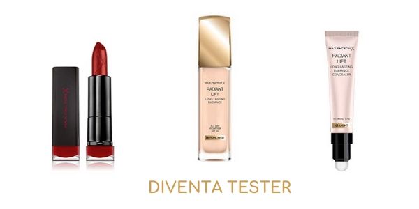 Diventa tester 3 prodotti Max Factor