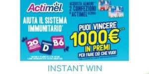 Concorso instant win Actimel