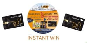 Concorso instant win BIC vinci gift card Carrefour Concorso instant win BIC