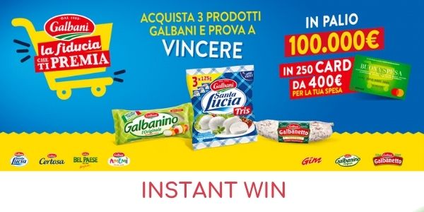 Concorso instant win Galbani