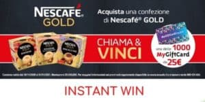 Instant win Nescafè Gold VINCI GIFT CARD Instant win Nescafè Gold