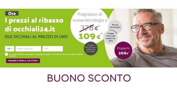 buono sconto occhiali 24