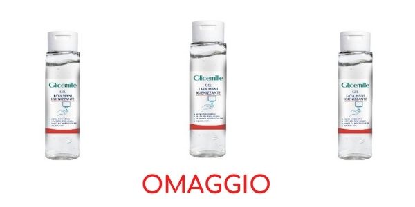 gel igienizzante mani Glicemille omaggio
